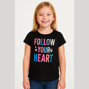 Girls lsize 16 black graphic T-eel